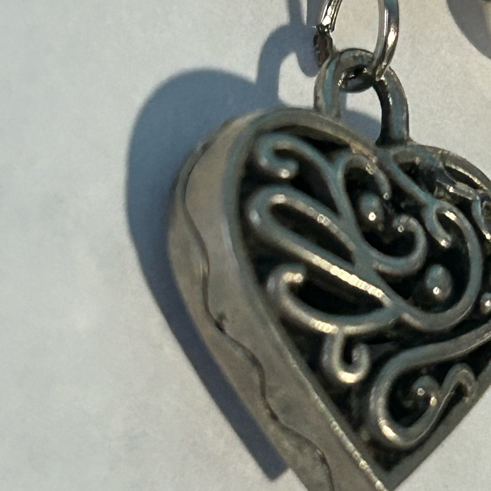 Brighton Pearl Spacer Silver Tone Stretch Heart Toggle Bracelet - Picture 4 of 7